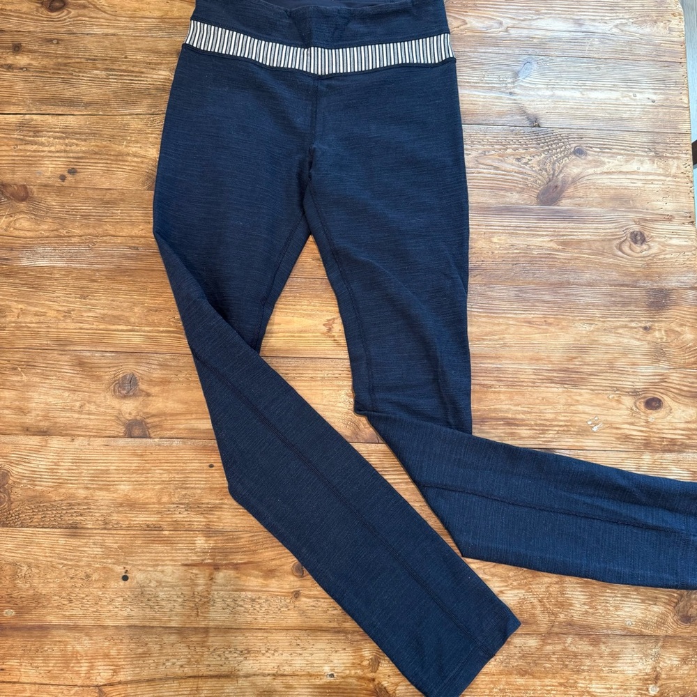 Lululemon Athletic Full Length Activewear Yoga Pants Zip Pocket Women's 4 EUC